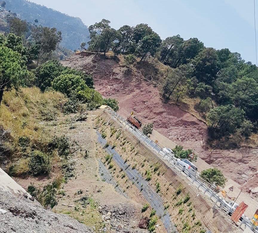 Geogrid Installation project using geosynthetic solutions in India